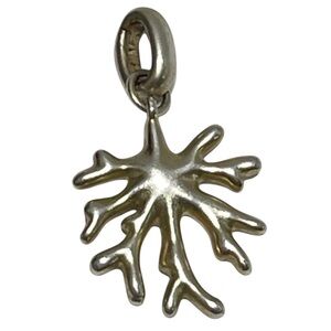 Kendra Scott Coral Branch Pendant Charm Ocean Sea Life Silver Toned Signed FL KS